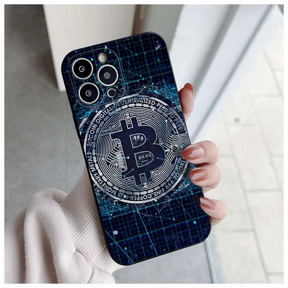 Phone Case for iPhone, Bitcoin, BTC, Crypto, Phone Case for iPhone 16 15 14, 13 Pro Max, 11, 12, 13 Pro Max, Mini X,MAX 2024