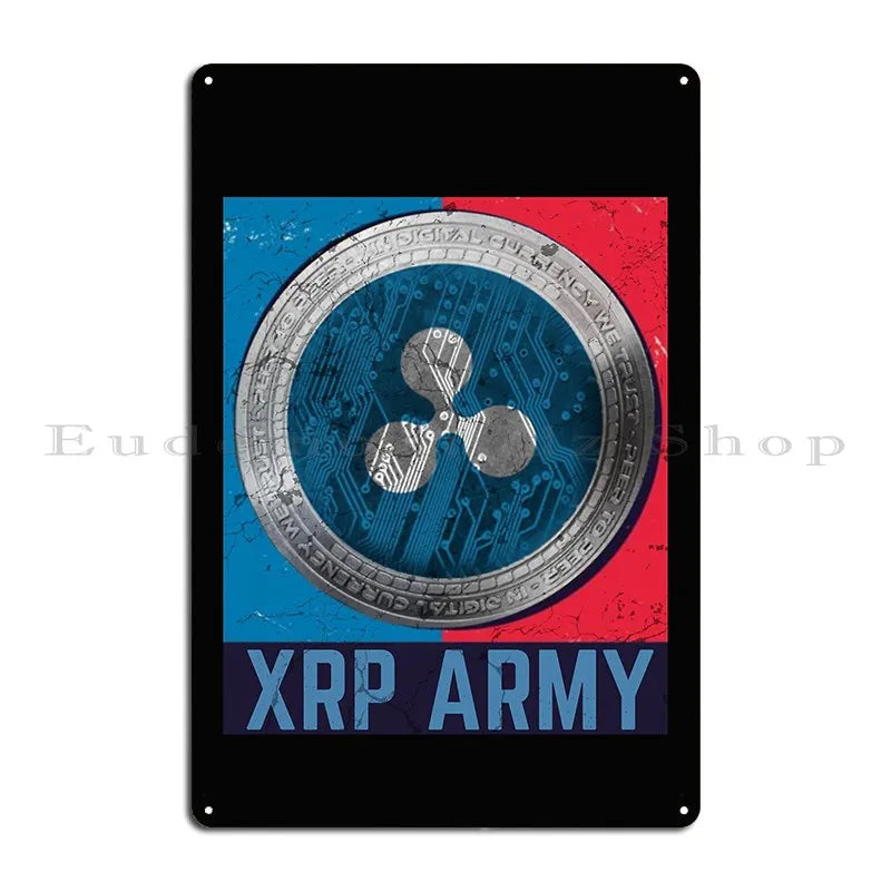 Xrp cryptocurrency XRP Essential Classic Metal Printing Decoration Cinema Designer Plaques Tin Sign Poster