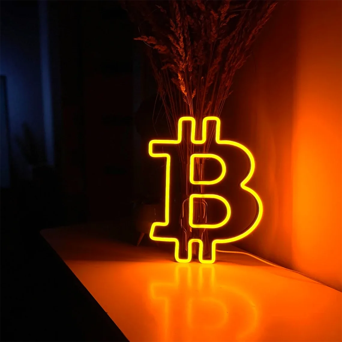 Panneau néon Bitcoin Panneau néon de trading Bitcoin Décoration murale de trading Décoration murale Crypto Décoration murale de bureau Décoration murale de maison Cadeau de commerçant