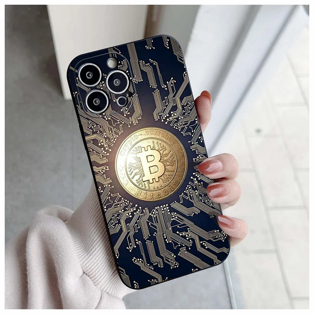 Phone Case for iPhone, Bitcoin, BTC, Crypto, Phone Case for iPhone 16 15 14, 13 Pro Max, 11, 12, 13 Pro Max, Mini X,MAX 2024