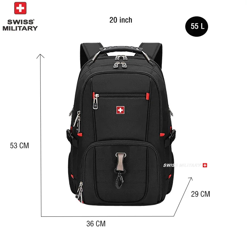 Waterproof Men's Backpack 15.6/17 Inch Laptop Backpacks  Travel Bags Swiss-style