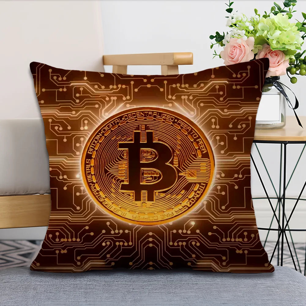 Bitcoin Sofa  Pillow Case