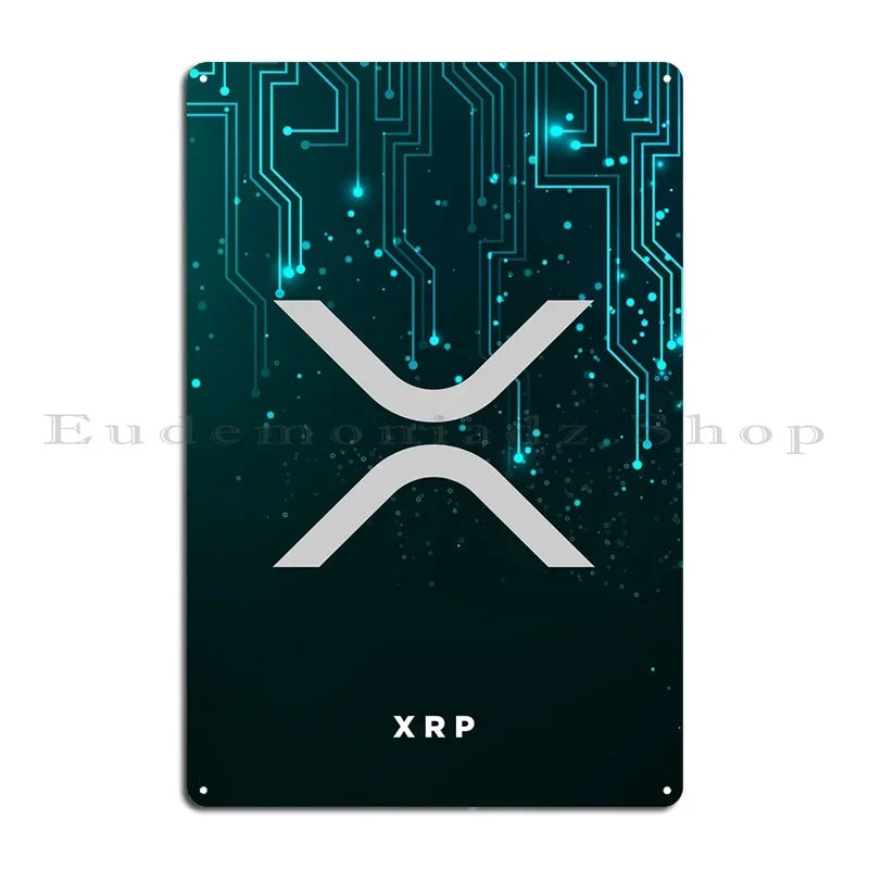 Xrp cryptocurrency XRP Essential Classic Metal Printing Decoration Cinema Designer Plaques Tin Sign Poster