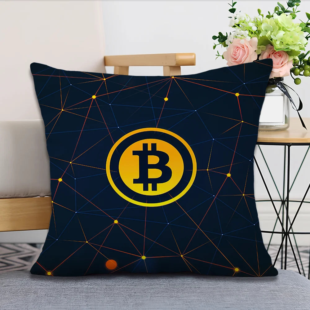 Bitcoin Sofa  Pillow Case