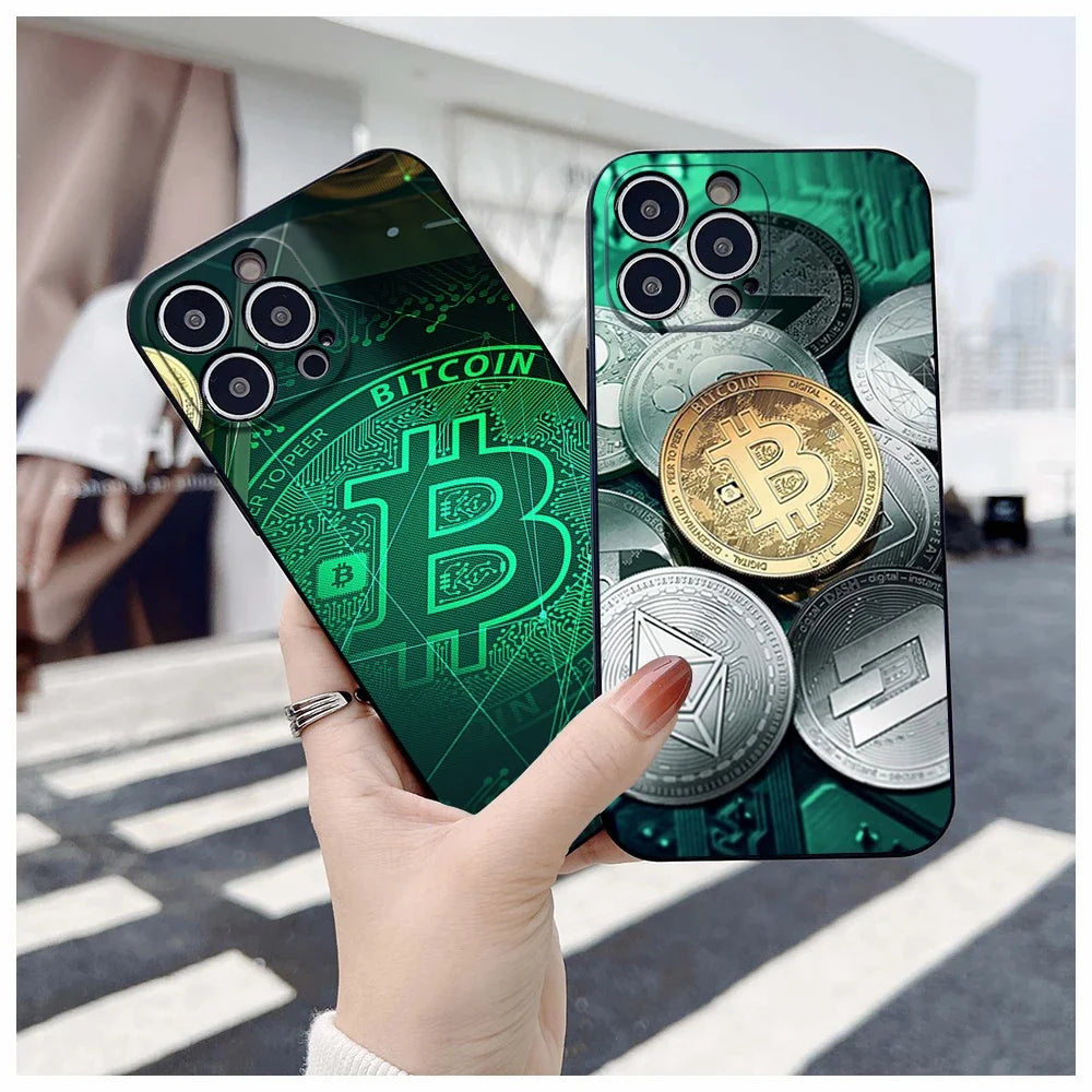 Phone Case for iPhone, Bitcoin, BTC, Crypto, Phone Case for iPhone 16 15 14, 13 Pro Max, 11, 12, 13 Pro Max, Mini X,MAX 2024