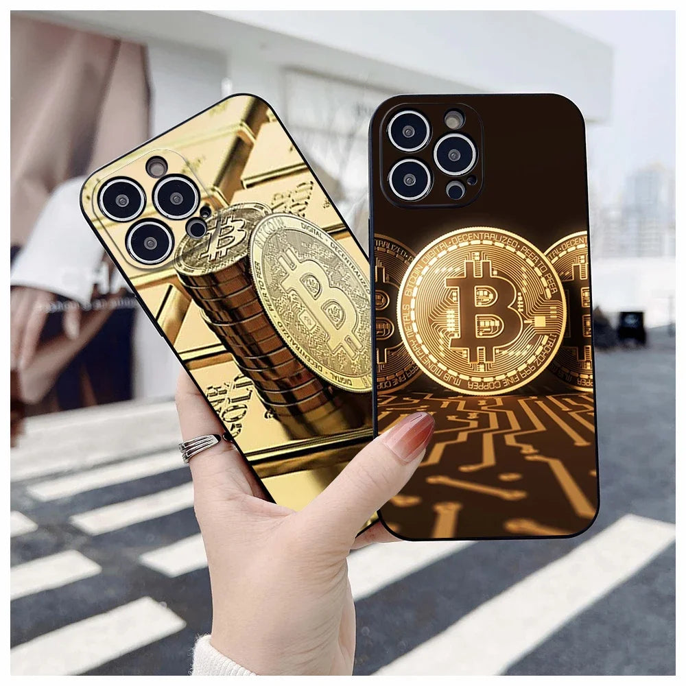 Phone Case for iPhone, Bitcoin, BTC, Crypto, Phone Case for iPhone 16 15 14, 13 Pro Max, 11, 12, 13 Pro Max, Mini X,MAX 2024