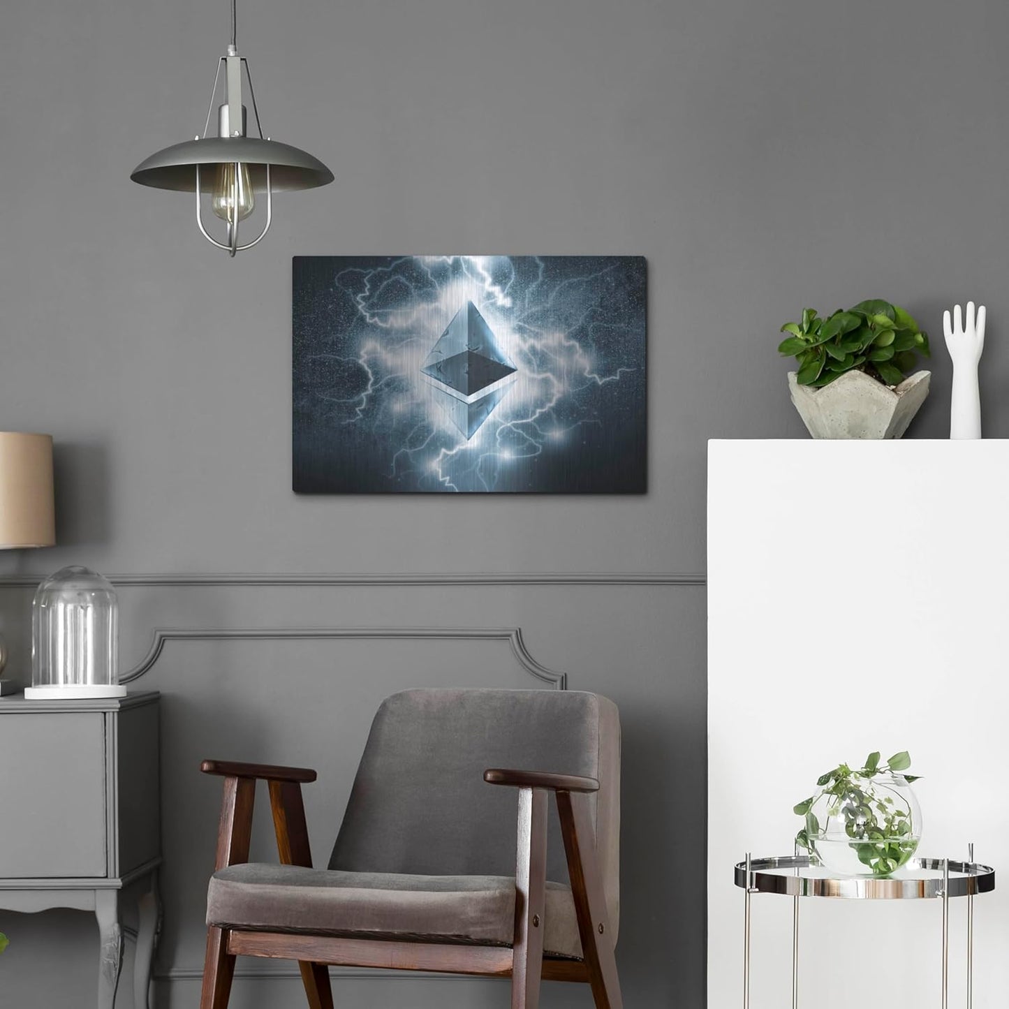 Luxe Metal Art 'Crypto Eclipse Ethereum Eth' by Luxe Portfolio, Metal Wall Art, 24"x16"