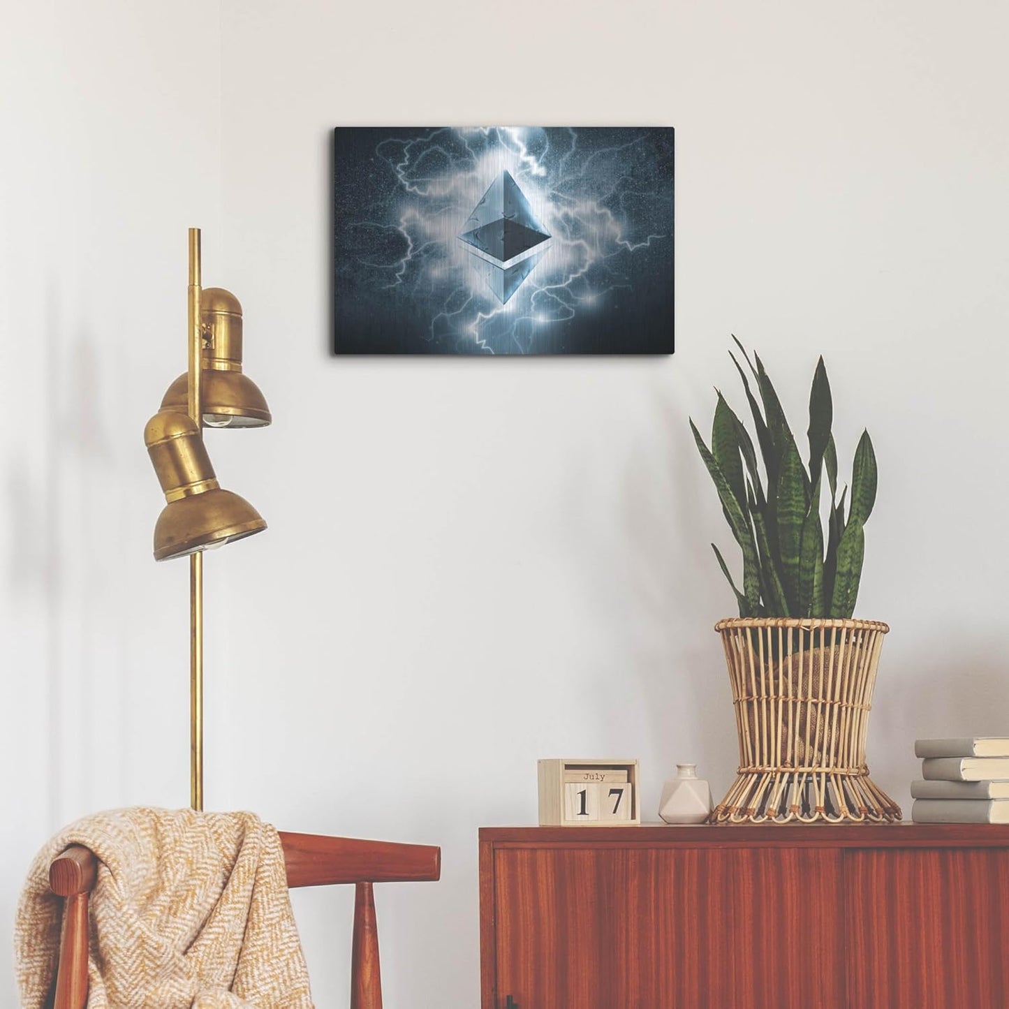 Luxe Metal Art 'Crypto Eclipse Ethereum Eth' by Luxe Portfolio, Metal Wall Art, 24"x16"