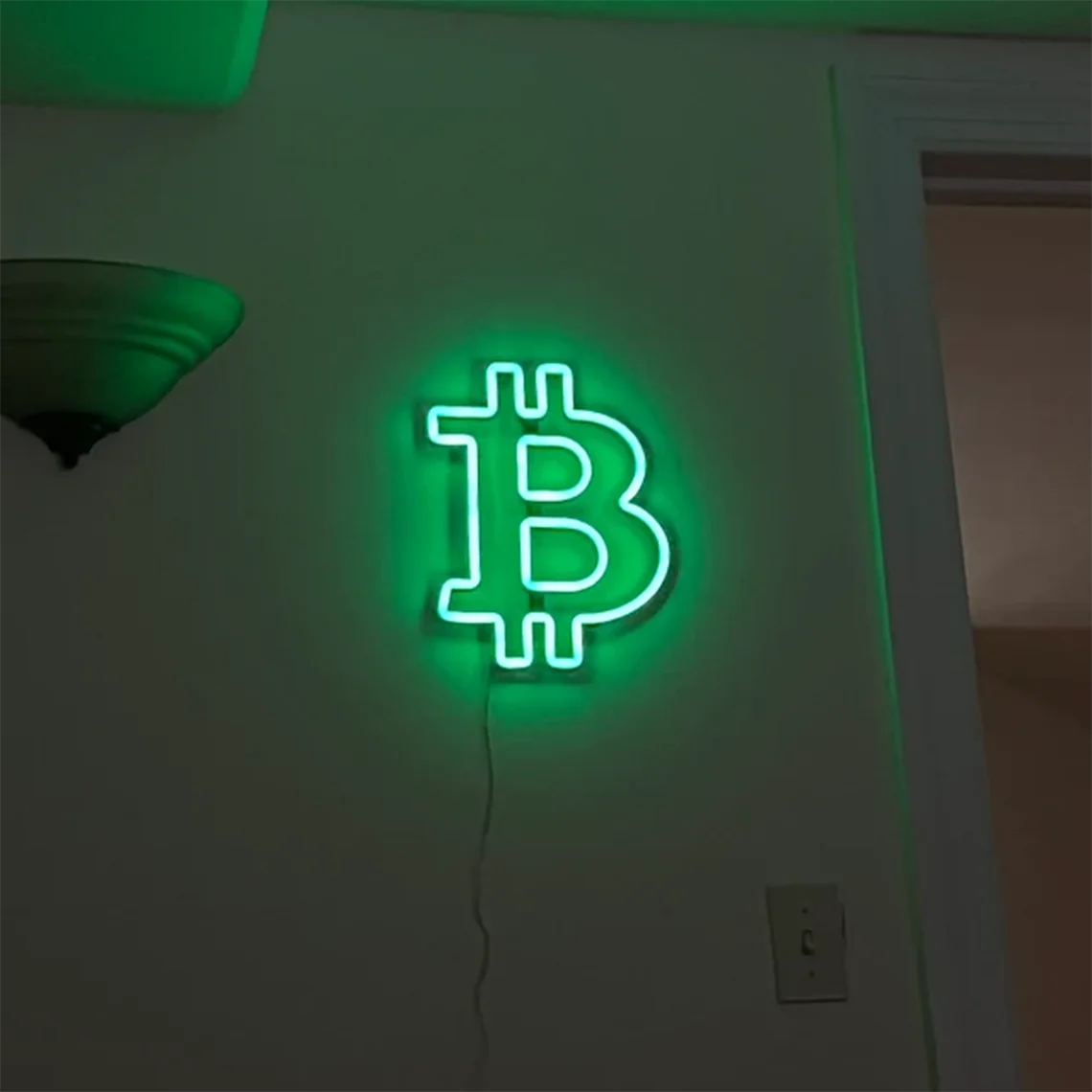 Panneau néon Bitcoin Panneau néon de trading Bitcoin Décoration murale de trading Décoration murale Crypto Décoration murale de bureau Décoration murale de maison Cadeau de commerçant