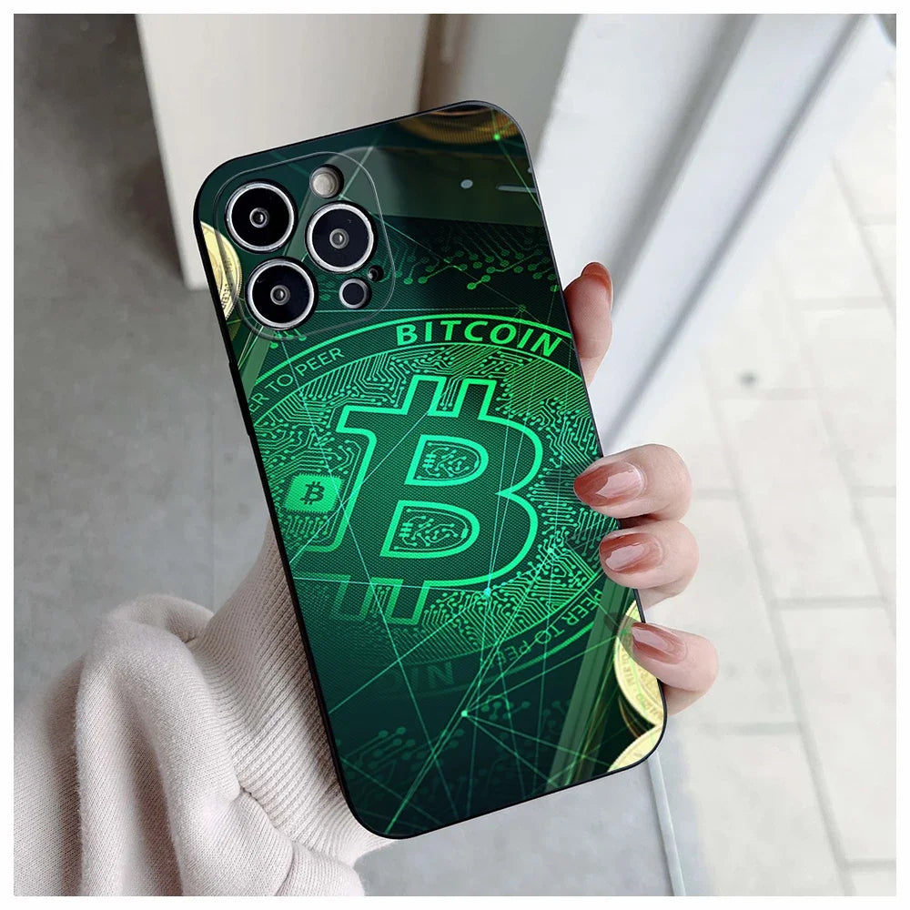 Phone Case for iPhone, Bitcoin, BTC, Crypto, Phone Case for iPhone 16 15 14, 13 Pro Max, 11, 12, 13 Pro Max, Mini X,MAX 2024