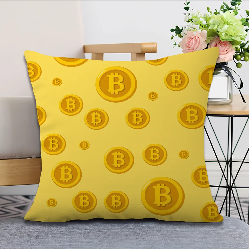 Bitcoin Sofa  Pillow Case