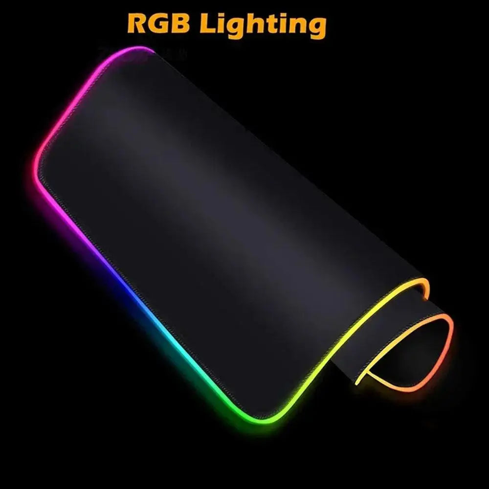 Bitcoin Logo Mouse Pad RGB Pc Accessories LED Game Desk Mat E-sport Table Protector Neon Keyboard Mat Backlit Carpet Rug Give gi