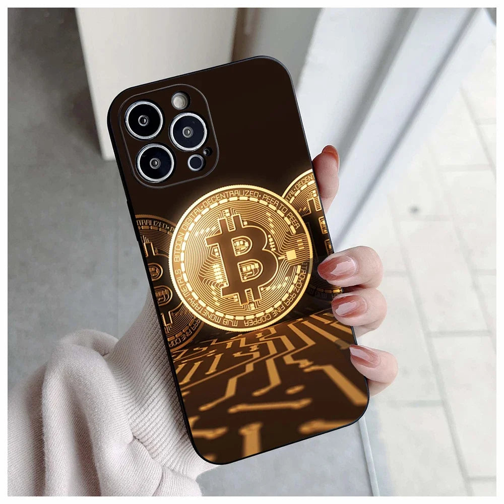 Phone Case for iPhone, Bitcoin, BTC, Crypto, Phone Case for iPhone 16 15 14, 13 Pro Max, 11, 12, 13 Pro Max, Mini X,MAX 2024