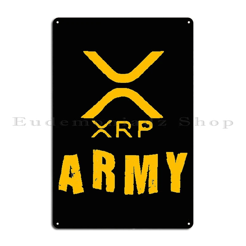 Xrp cryptocurrency XRP Essential Classic Metal Printing Decoration Cinema Designer Plaques Tin Sign Poster