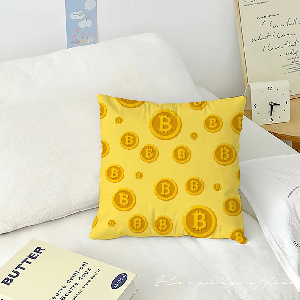 Bitcoin Sofa  Pillow Case