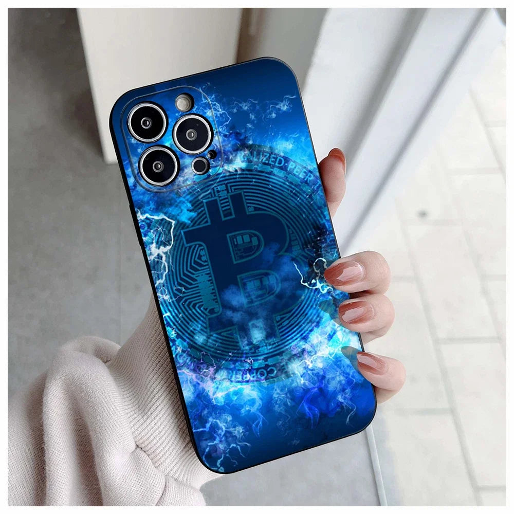 Phone Case for iPhone, Bitcoin, BTC, Crypto, Phone Case for iPhone 16 15 14, 13 Pro Max, 11, 12, 13 Pro Max, Mini X,MAX 2024