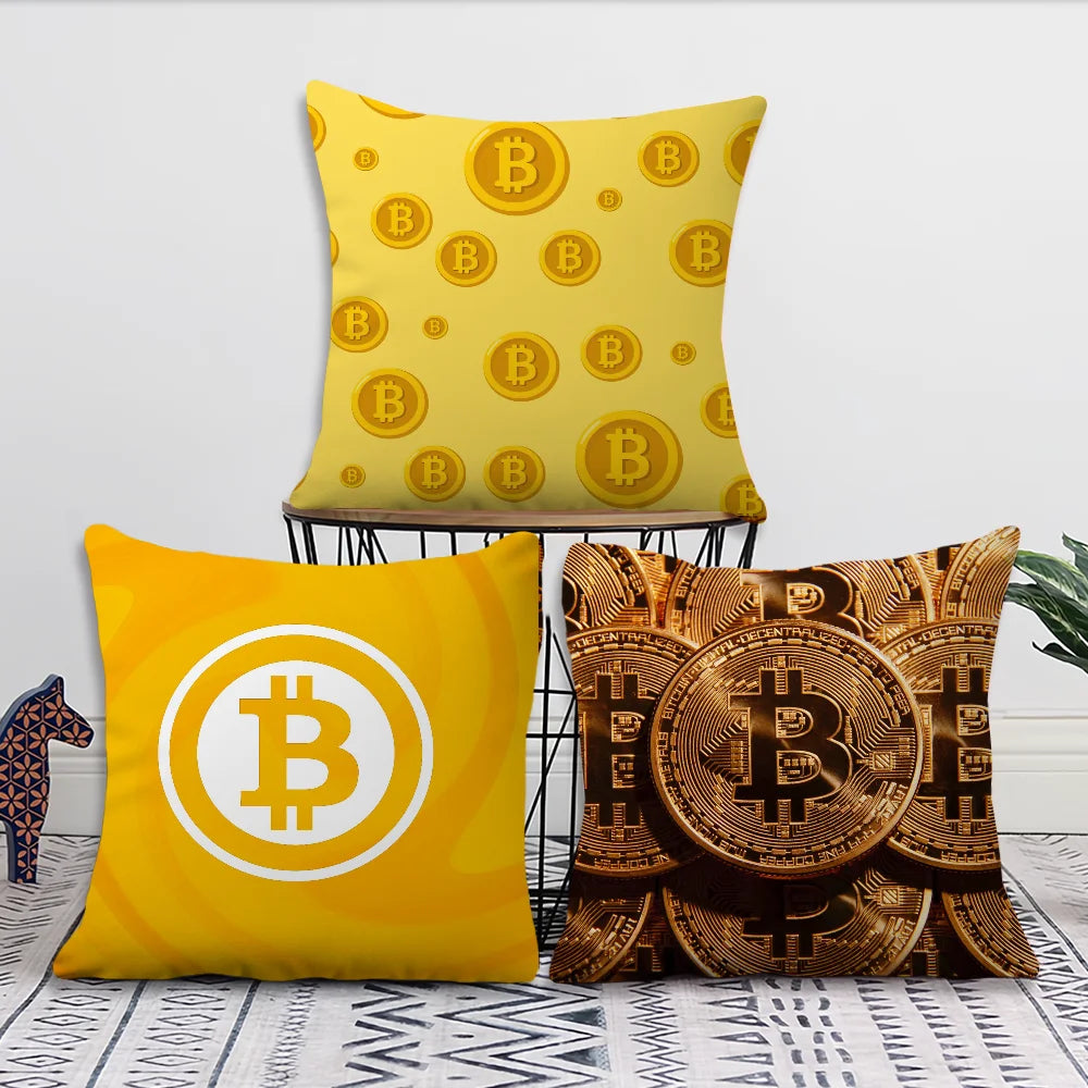 Bitcoin Sofa  Pillow Case