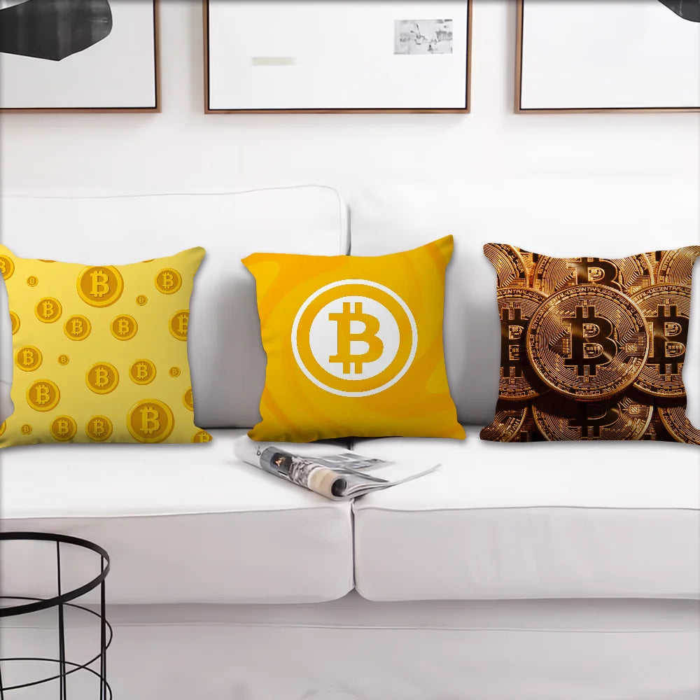 Bitcoin Sofa  Pillow Case