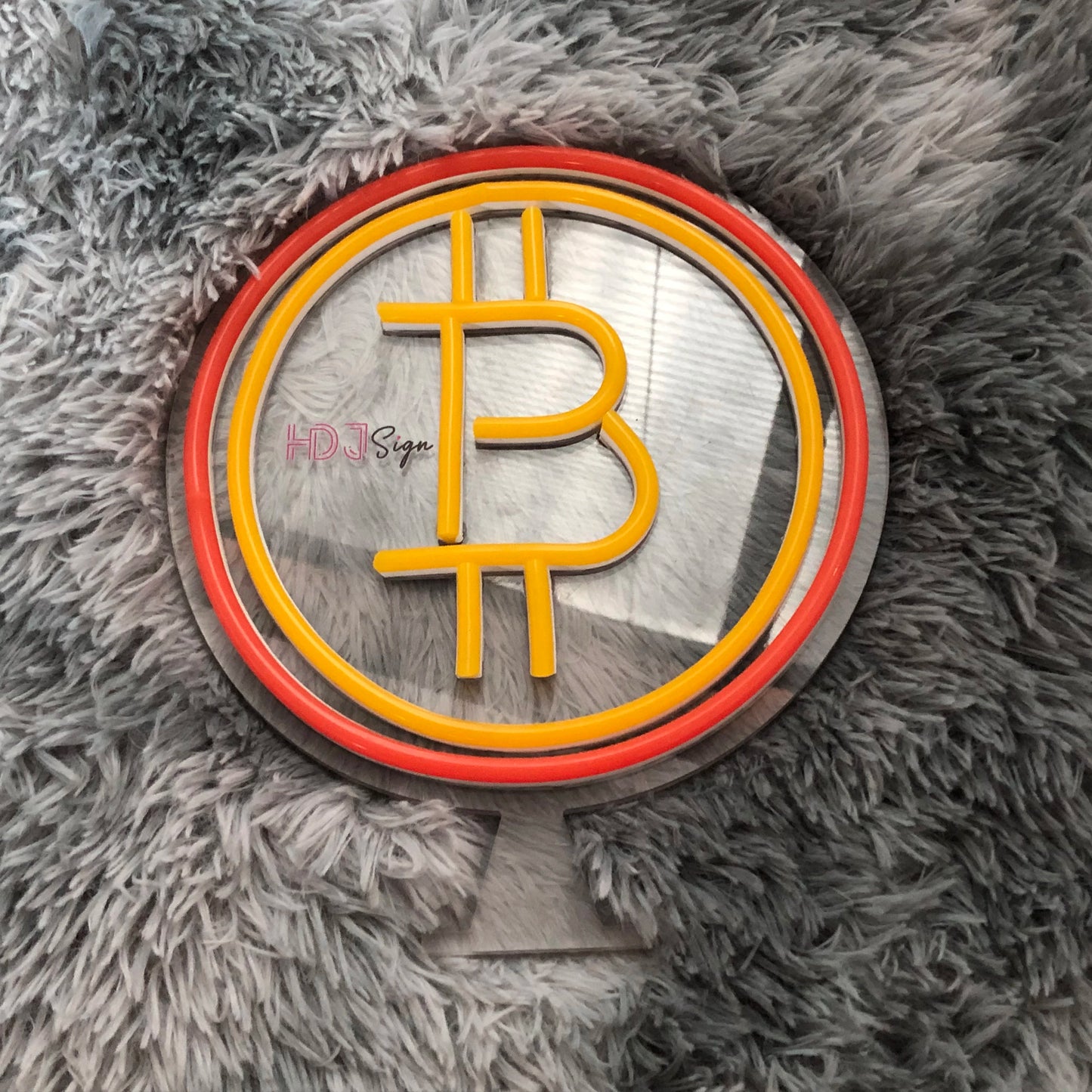 Panneau néon personnalisé Bitcoin LED Panneaux Décoration murale amusante pour chambre à coucher, maison, bar, café, magasin, salle de jeux, jardin, cadeau lumineux au néon