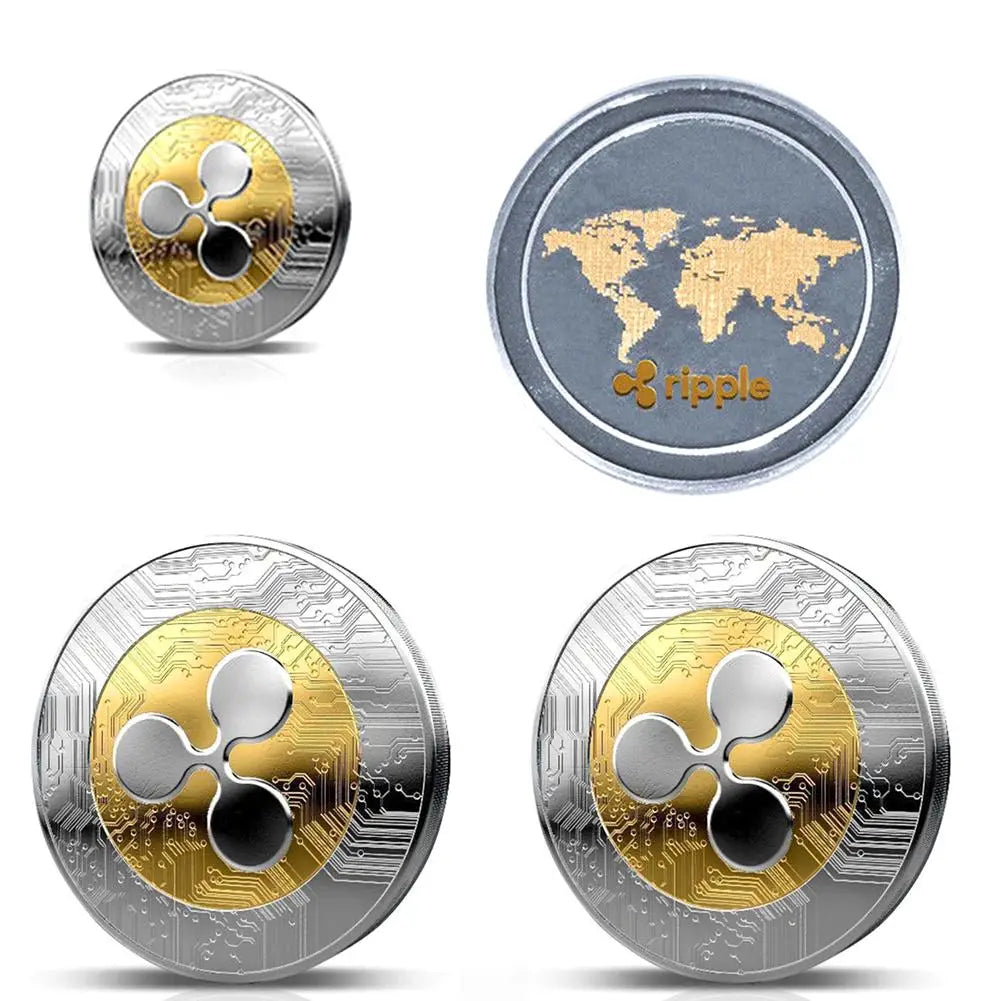 Nouvelle pièce Ripple XRP CRYPTO Pièce commémorative Ripple XRP Collectionneurs Pièce cadeau Collection d'art Pièce commémorative en or physique 40 mm