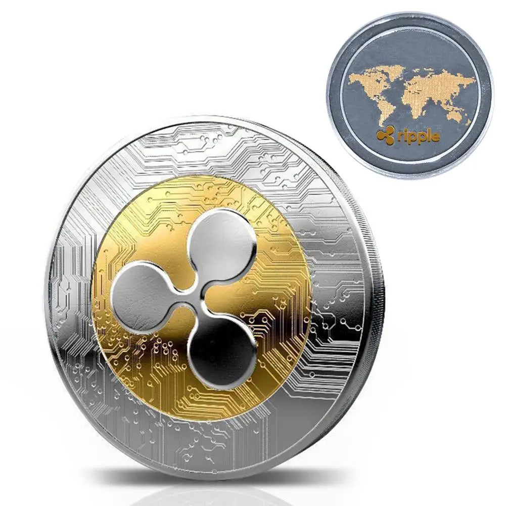 Nueva moneda Ripple XRP CRYPTO Moneda conmemorativa Ripple XRP Moneda de colección Moneda de regalo Colección de arte Moneda conmemorativa de oro física de 40 mm