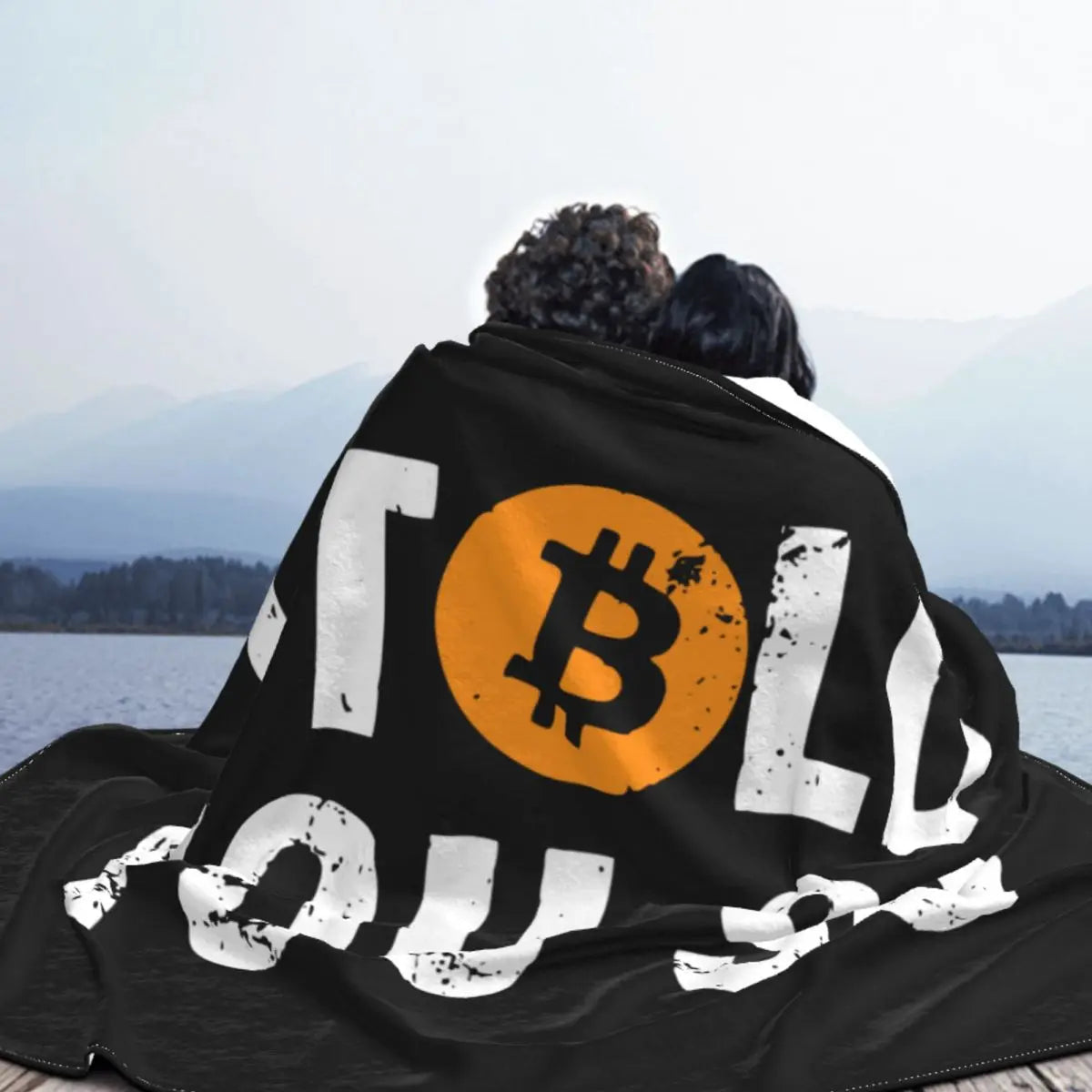 Je te l'avais bien dit Couverture Bitcoin Velours Hodl Crypto Monnaie Portable Légère Couverture pour la Maison Voyage Peluche Mince Couette