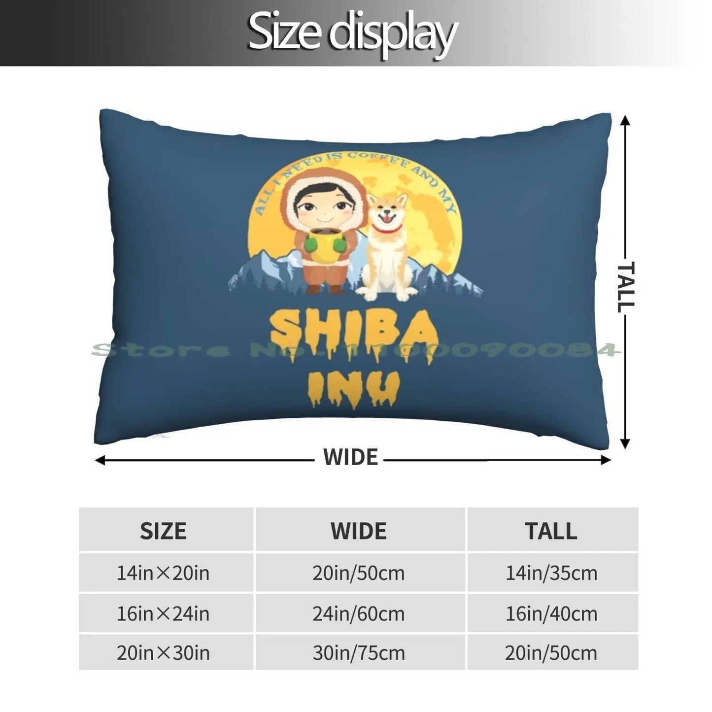 Shiba Inu All I Need Is Coffee And My Dog Pillow Case 20x30 50*75 Sofa Bedroom Crypto Currency Bitcoin Wallet Bitcoin Adress