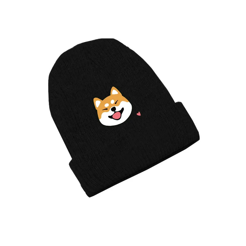 Shiba Inu Dog Doge Cute Skullies Caps Knitted Beanies