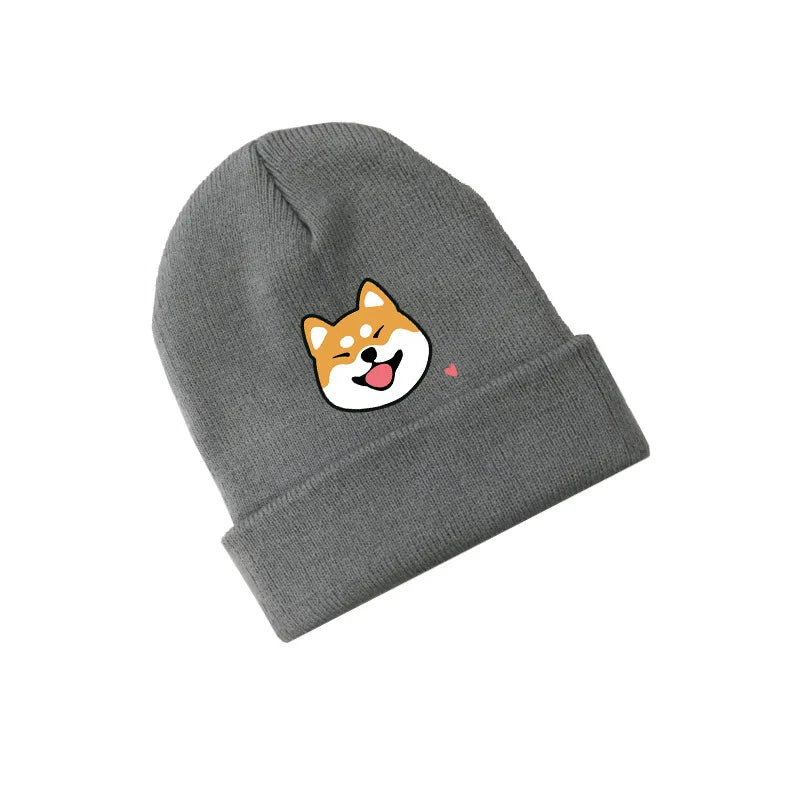 Shiba Inu Dog Doge Cute Skullies Caps Knitted Beanies