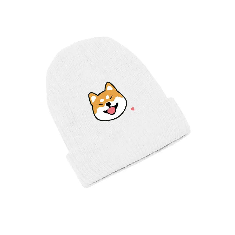 Shiba Inu Dog Doge Cute Skullies Caps Knitted Beanies