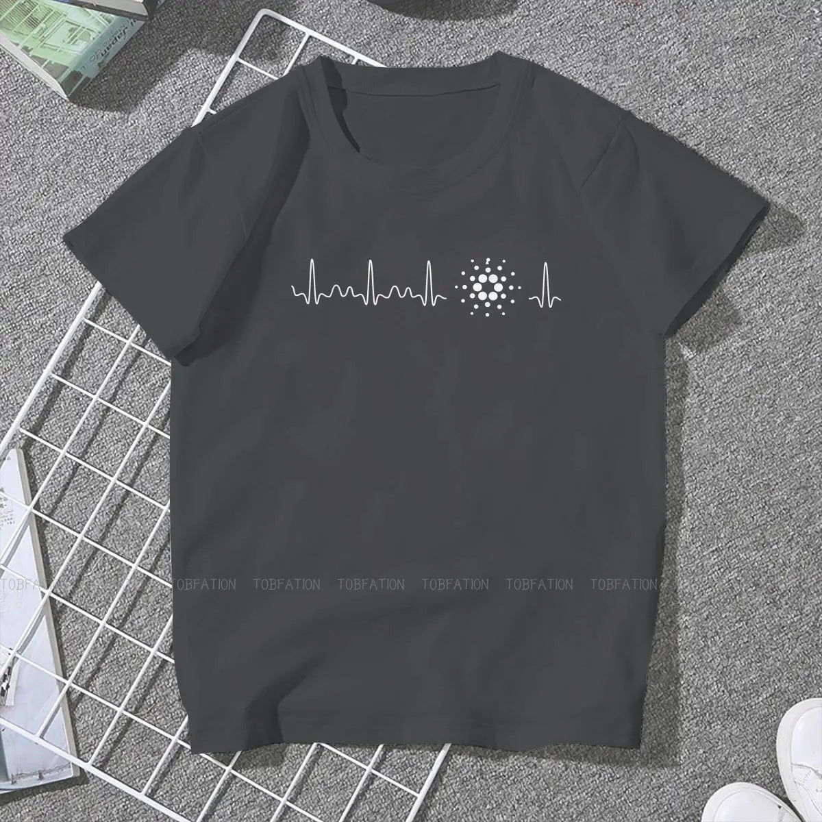 Cardano Ada Coin Heartbeat Feminine Clothes Cryptocurrency Crypto Miner T-shirt Kawaii Vintage Female Blusas