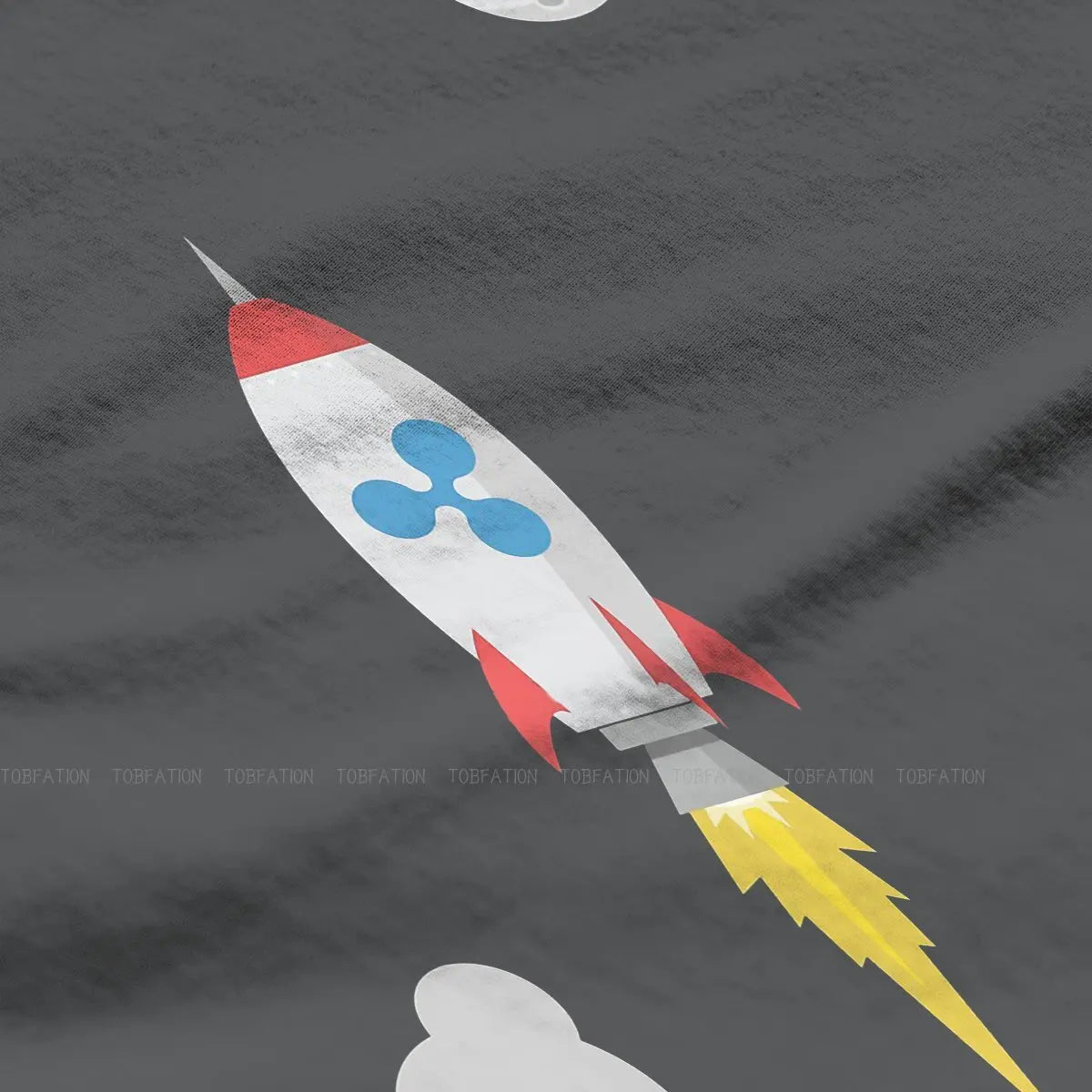 Ripple XRP Rocket Spaceship Femmes T-shirts Crypto Crypto-monnaie Grunge Vintage Vêtements pour femmes Grand coton graphique Streetwear