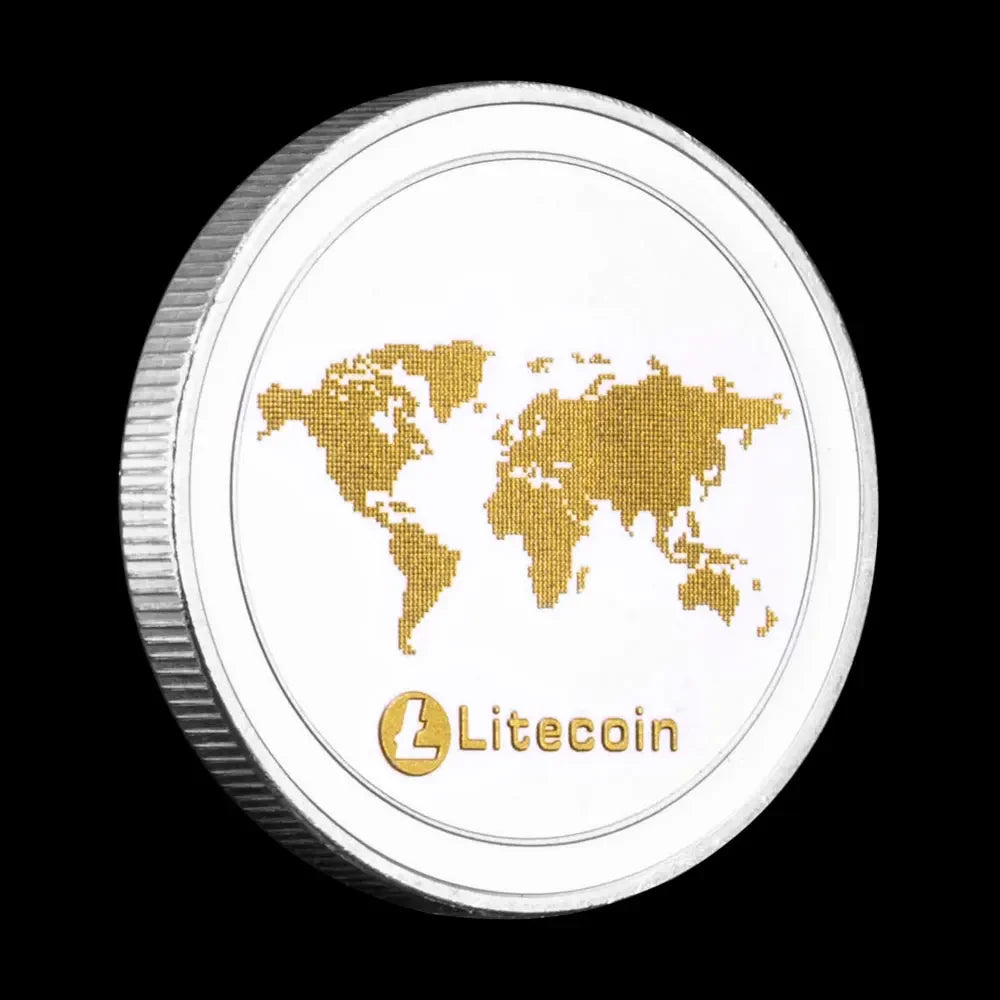 Litecoin Collectible Cryptocurrency Souvenir Silver Plated Coin Physical Crypto Coin Collection Commemorative Coin