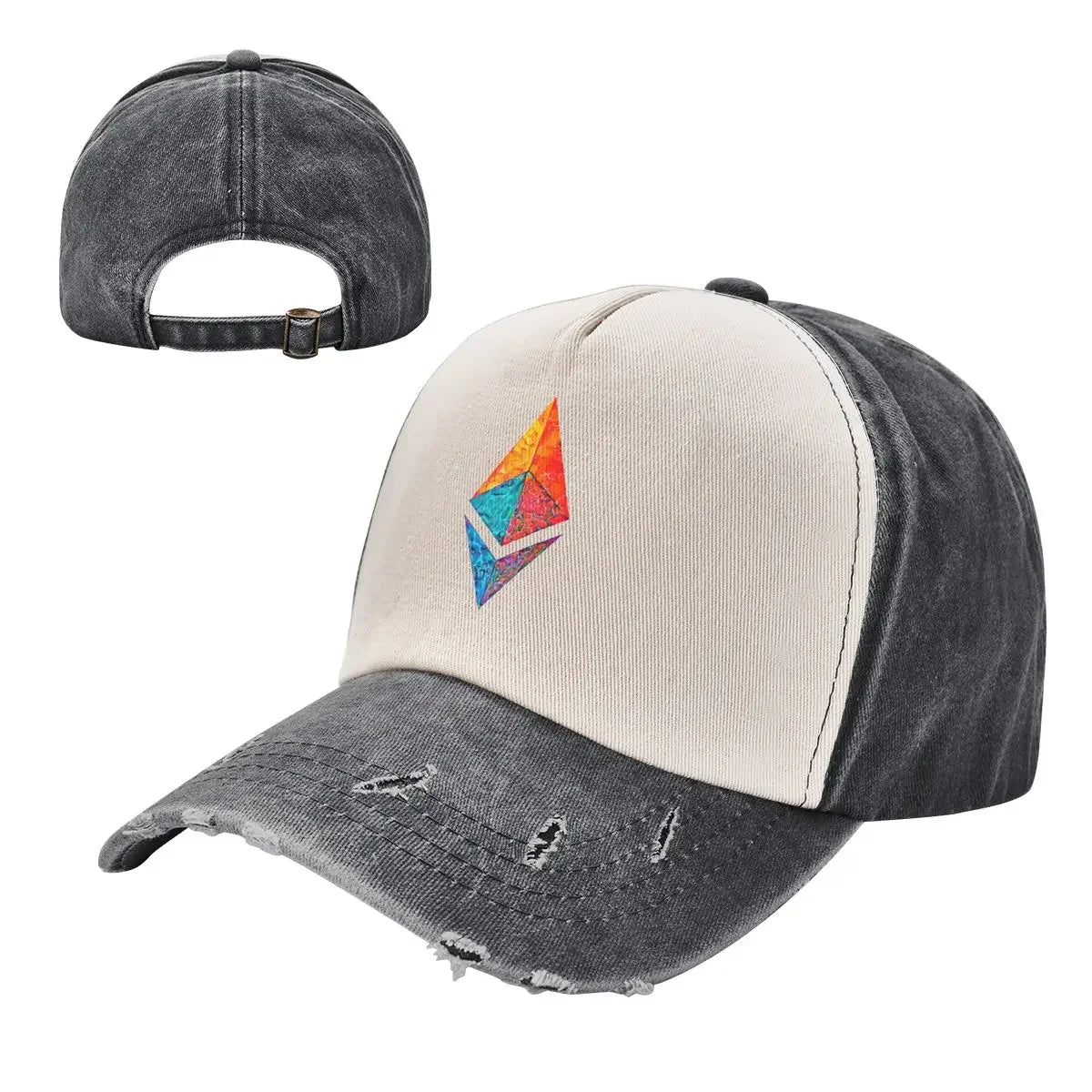 Caustic ETH crypto, Etherium logo. Cowboy Hat Hat Man summer hats Christmas Hat Ladies Hat Men's