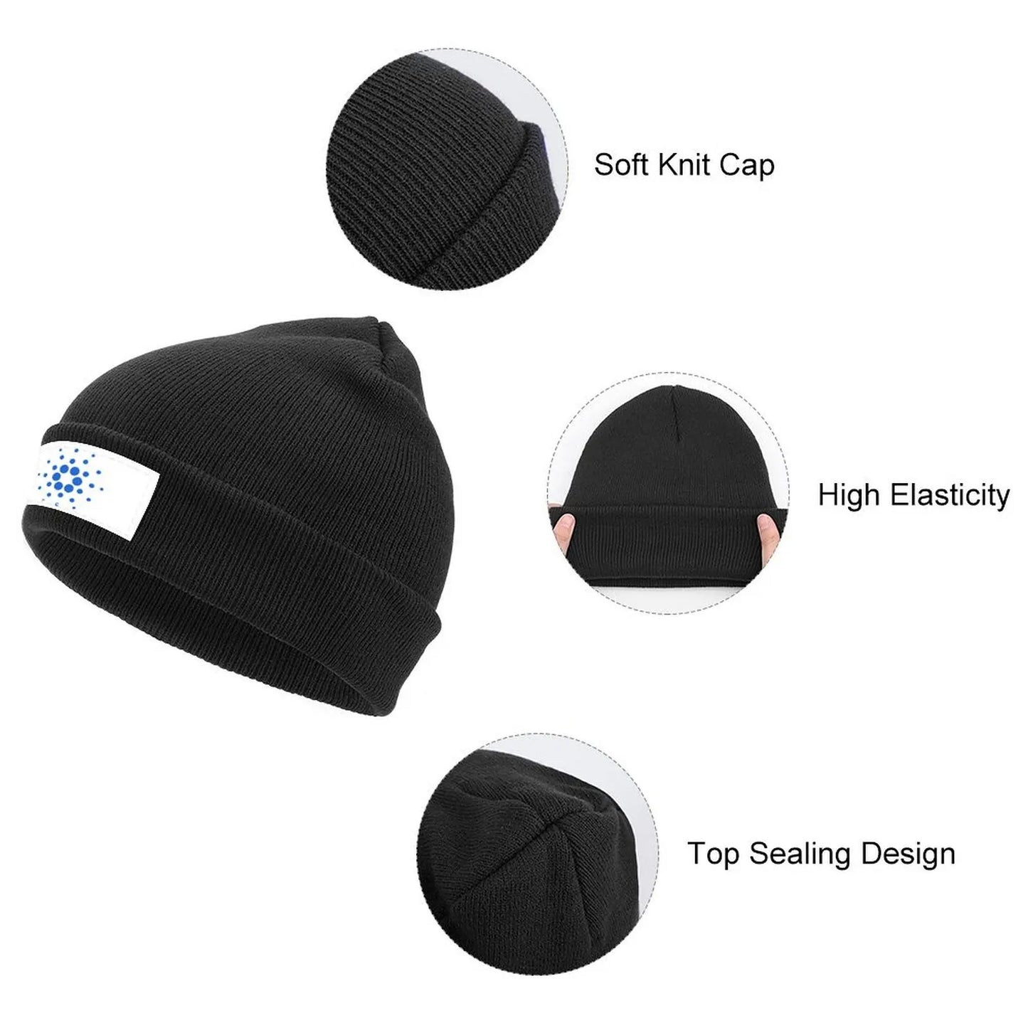 Cardano cryptocurrency - Cardano ADA Knitted Cap Kids Hat Rugby foam party Hat Men's Luxury Women's