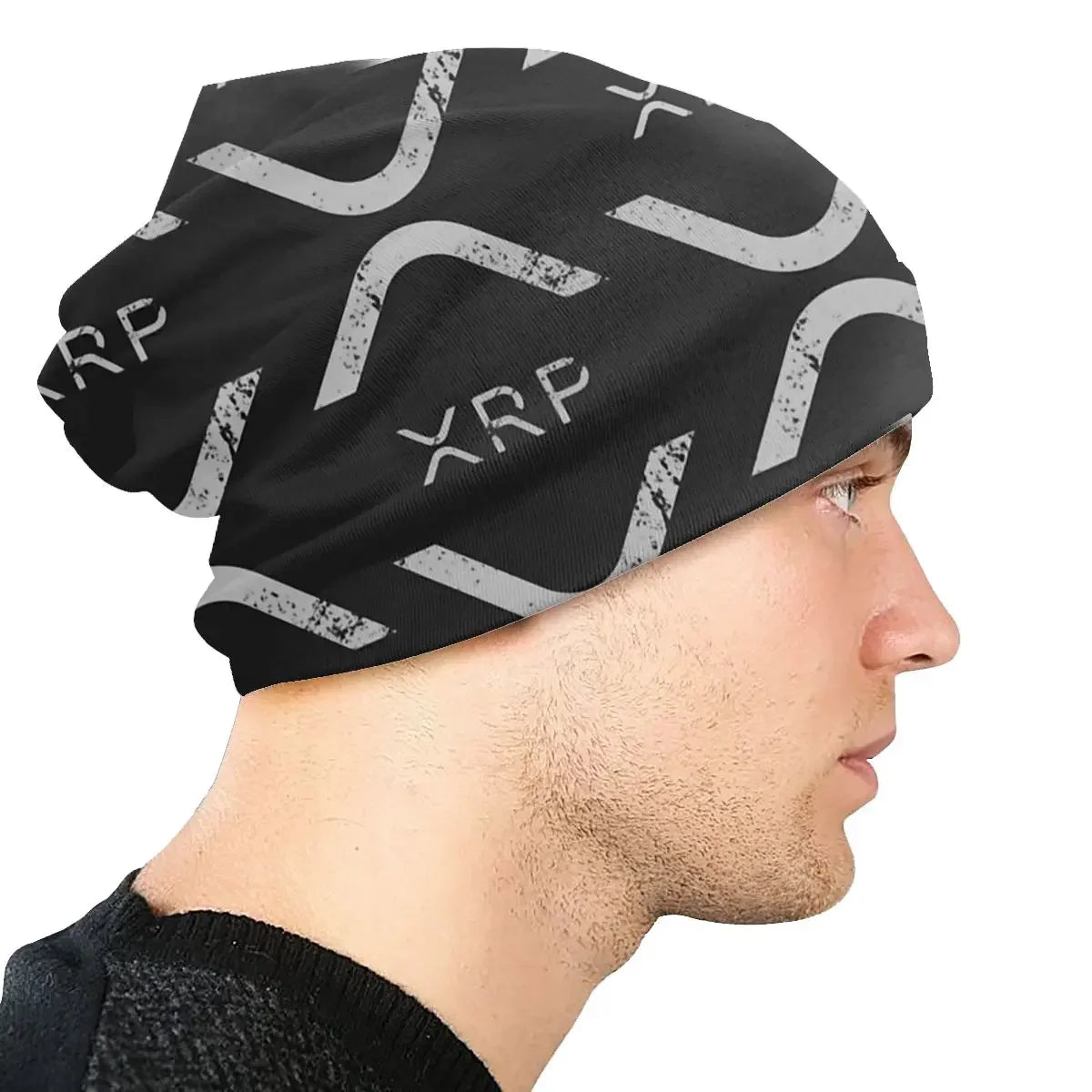 XRP Vintage Men Women Beanies Windproof Ski Cap Double Layer Fabric Bonnet Hat