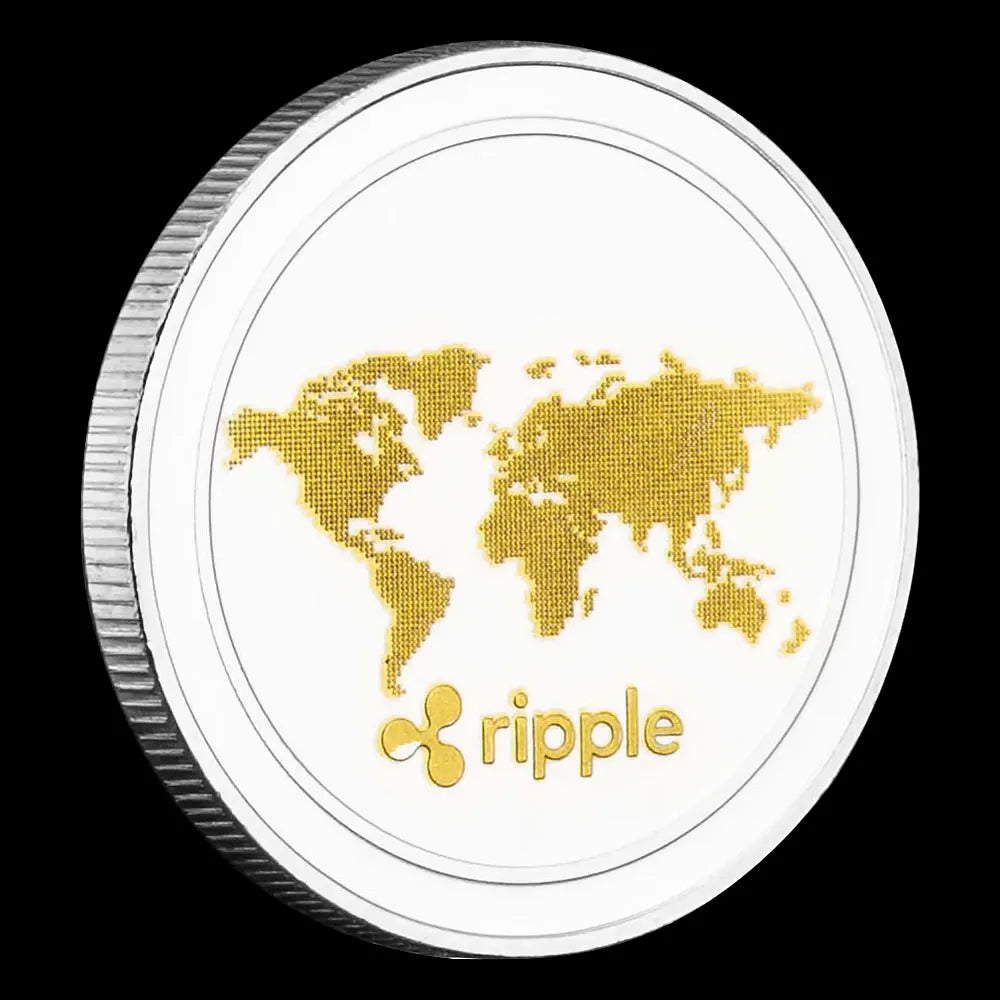 Pièces de crypto-monnaie Ripple Pièces de crypto-monnaie physiques Plaqué argent Souvenirs et cadeaux Décorations Pièces commémoratives Décoration intérieure