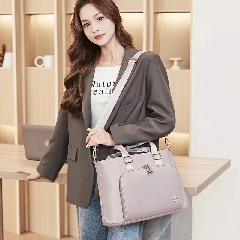 Simple Women Computer Bag 15 16 Inch Portable Notebook Case Light Shoulder Messenger Briefcase for Macbook Air Pro Lenovo Dell