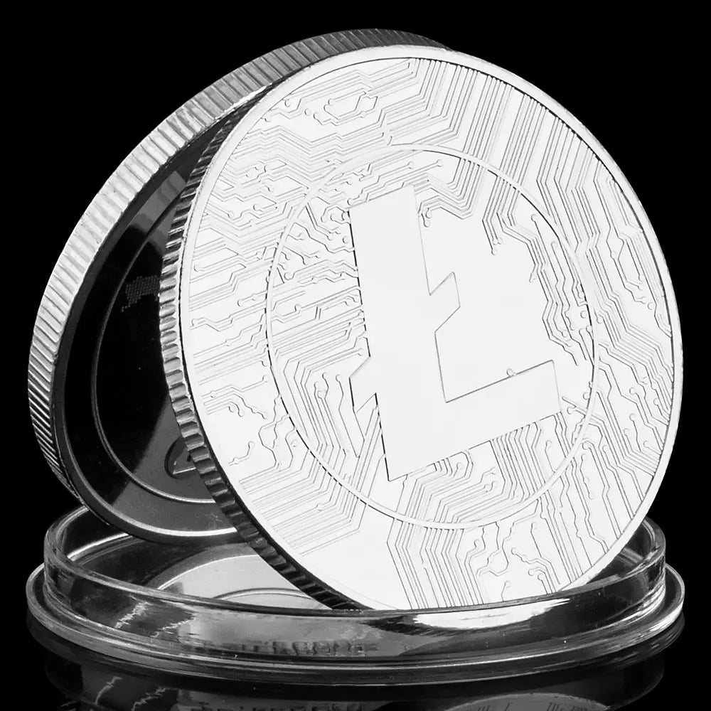 Litecoin Collectible Cryptocurrency Souvenir Silver Plated Coin Physical Crypto Coin Collection Commemorative Coin