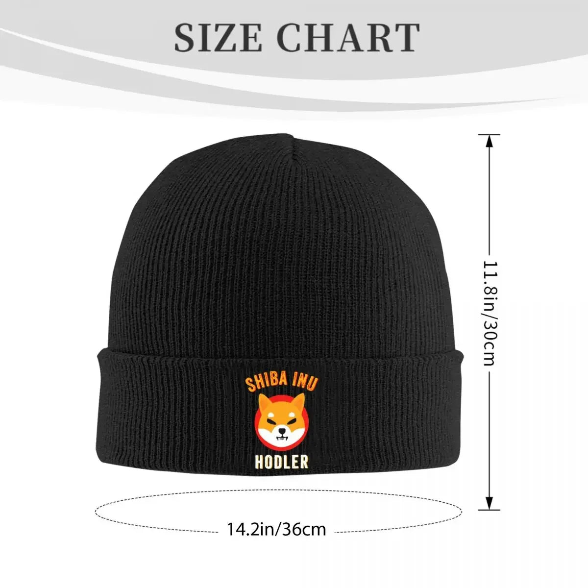 Shiba Inu Hodler Token Crypto Coin Knitted Hat Beanie Autumn Winter Hat Color SHIB Doge Bitcoin Cryptocurrency Cap Men Women