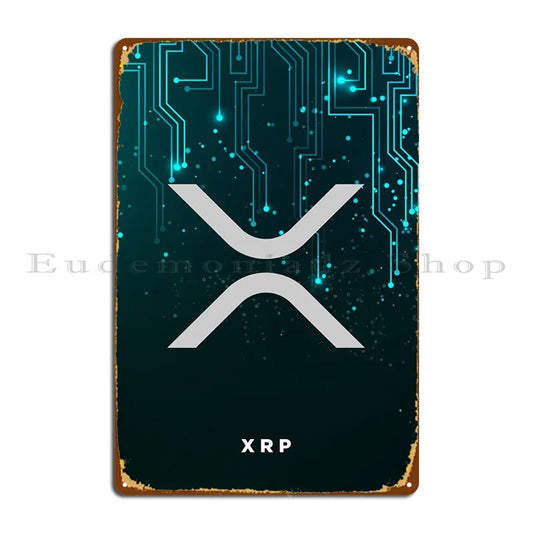 Letrero de metal XRP