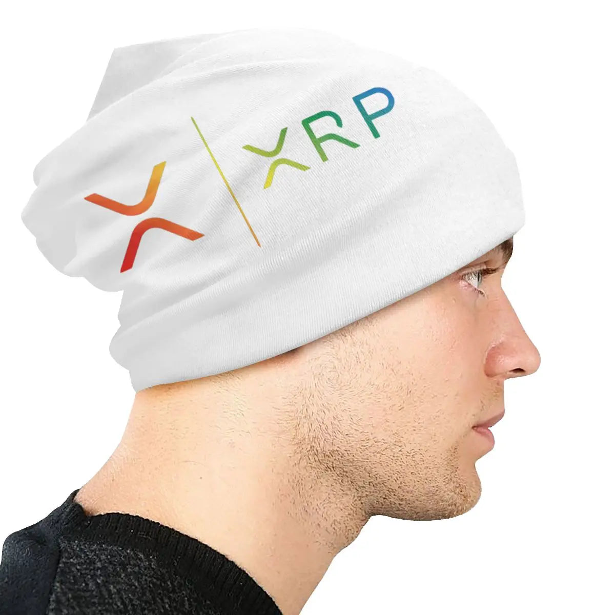 Custom Ripple XRP Rainbow Ripple Logo Bonnet Femme Street Knit Hat For Women Men Warm Winter Bitcoin Crypto Beanies Caps