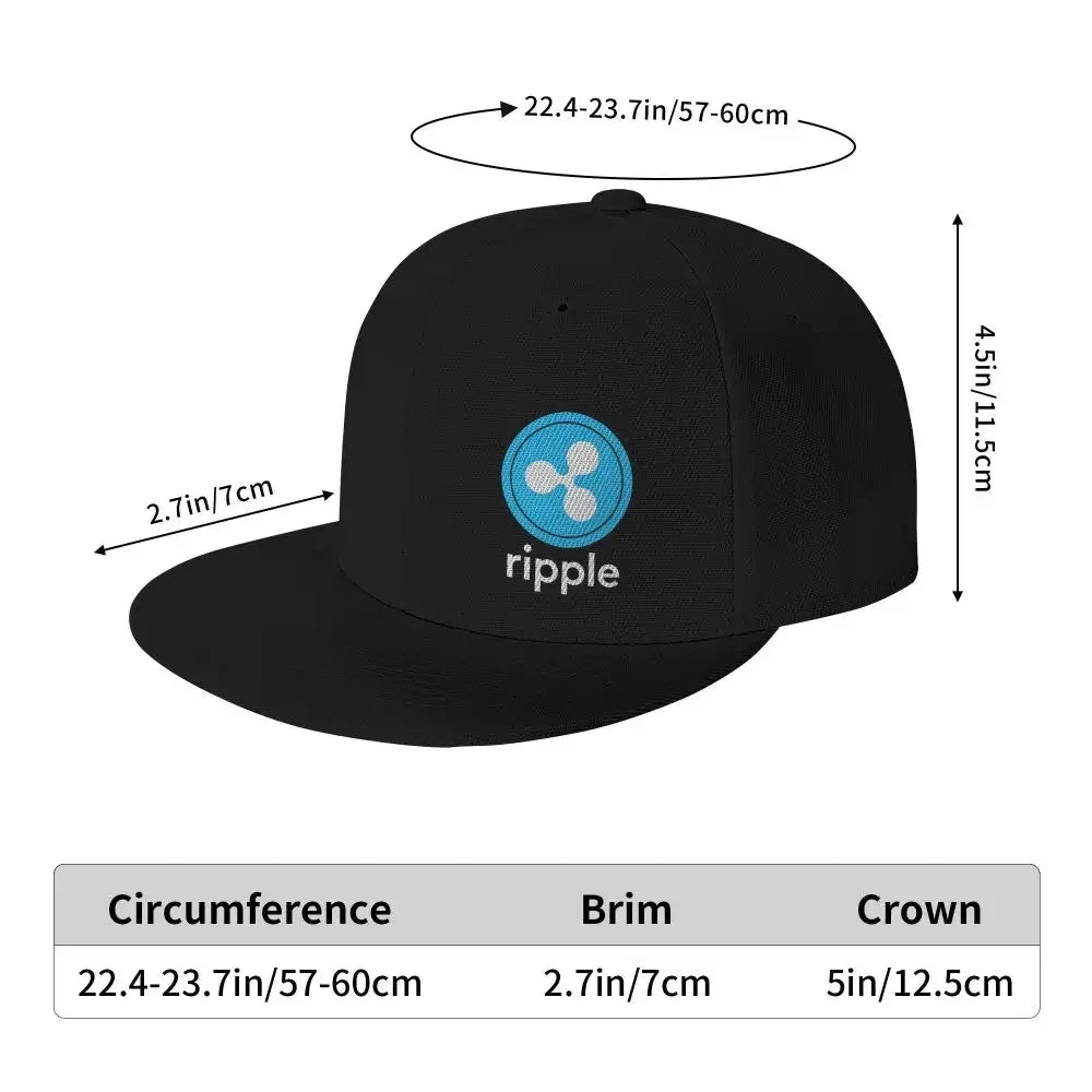 Gorras de béisbol con criptomoneda Ripple Xrp, Bitcoin, Ethereum, dinero, gorras tipo snapback, ropa urbana hipster, pop