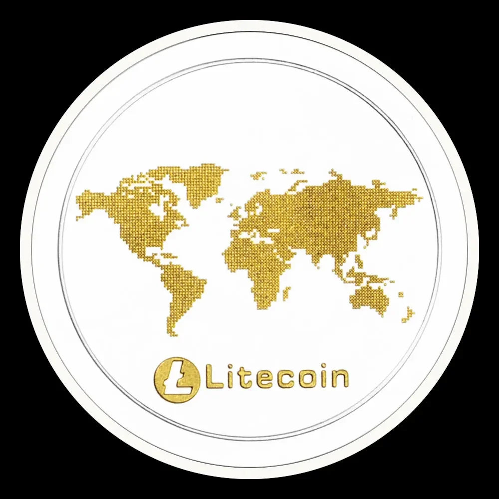 Litecoin Collectible Cryptocurrency Souvenir Silver Plated Coin Physical Crypto Coin Collection Commemorative Coin