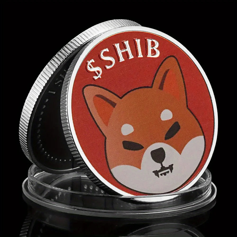 Pièce de monnaie Dogecoin Killer SHIBA Inu (SHIB) CRYPTO Métal Plaqué Or Physique Shib Pièce Rouge Pièces Souvenir Doge Killer