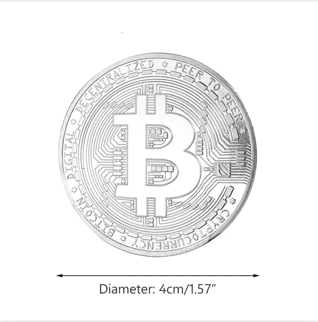 3Pcs Gold Plated Bitcoin Coin Collectible Art Collection Gift Physical Commemorative Casascius Bit BTC Metal Antique Imitation