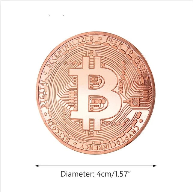 3Pcs Gold Plated Bitcoin Coin Collectible Art Collection Gift Physical Commemorative Casascius Bit BTC Metal Antique Imitation