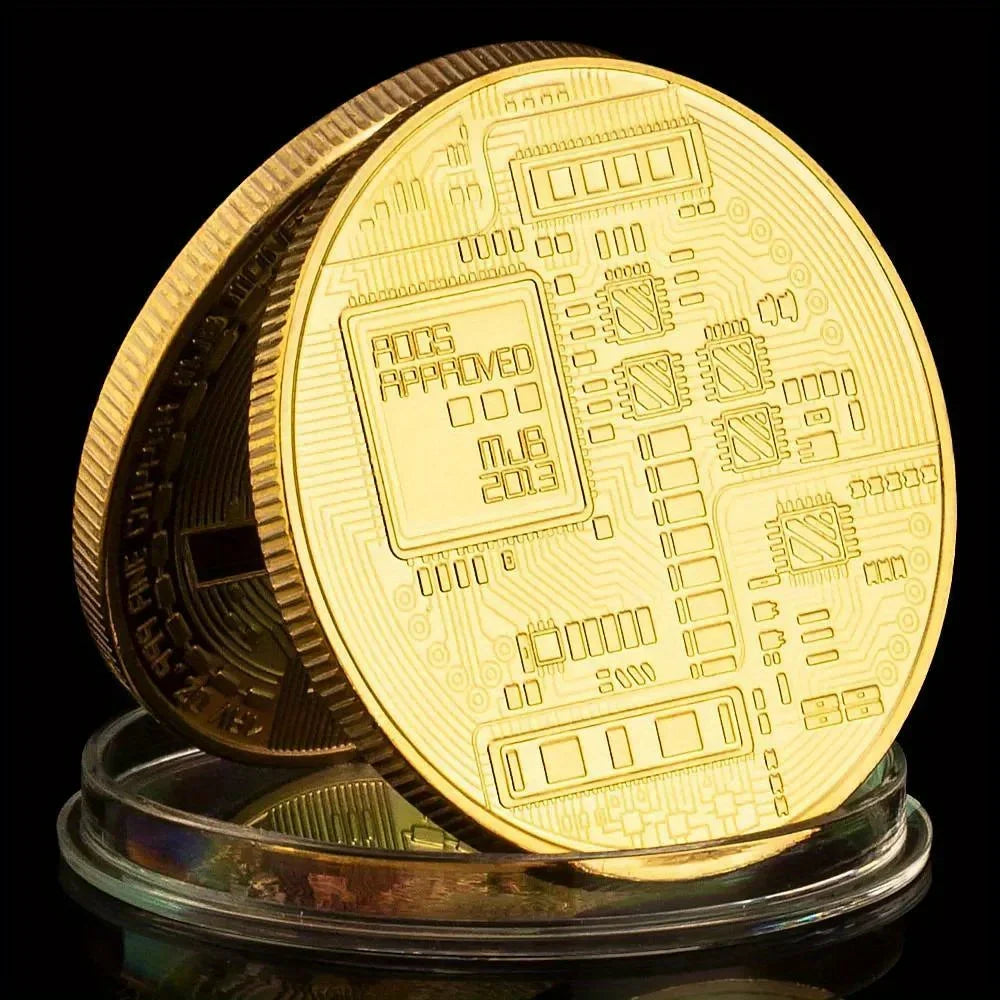 Monero Crypto Coin Golden Plated Souvenirs and Gifts Commemorative Coin Non - Currency Cryptocurrency Coin Collection