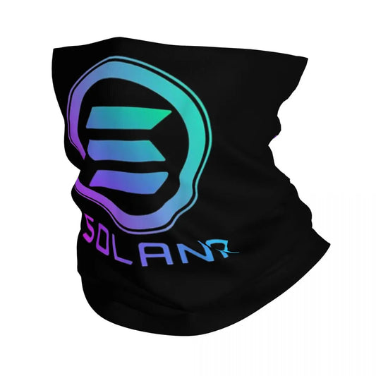 Solana Cryptocurrency - Solana SOL Bandana Neck Gaiter Printed Mask Scarf Multi-use FaceMask Running Unisex Adult Washable