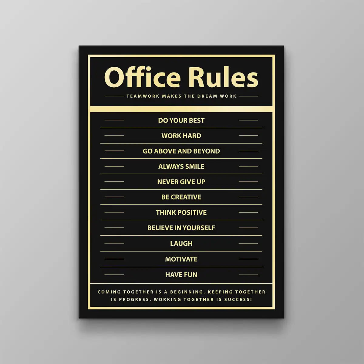 Rules Of Money Motivational Wall Art Canvas Print Office Decor Financial Poster Entrepreneur Millionaire Inspirational Quote